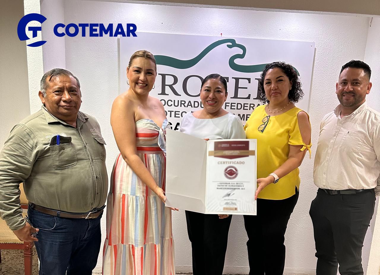 Profepa entrega certificado de calidad ambiental a Cotemar